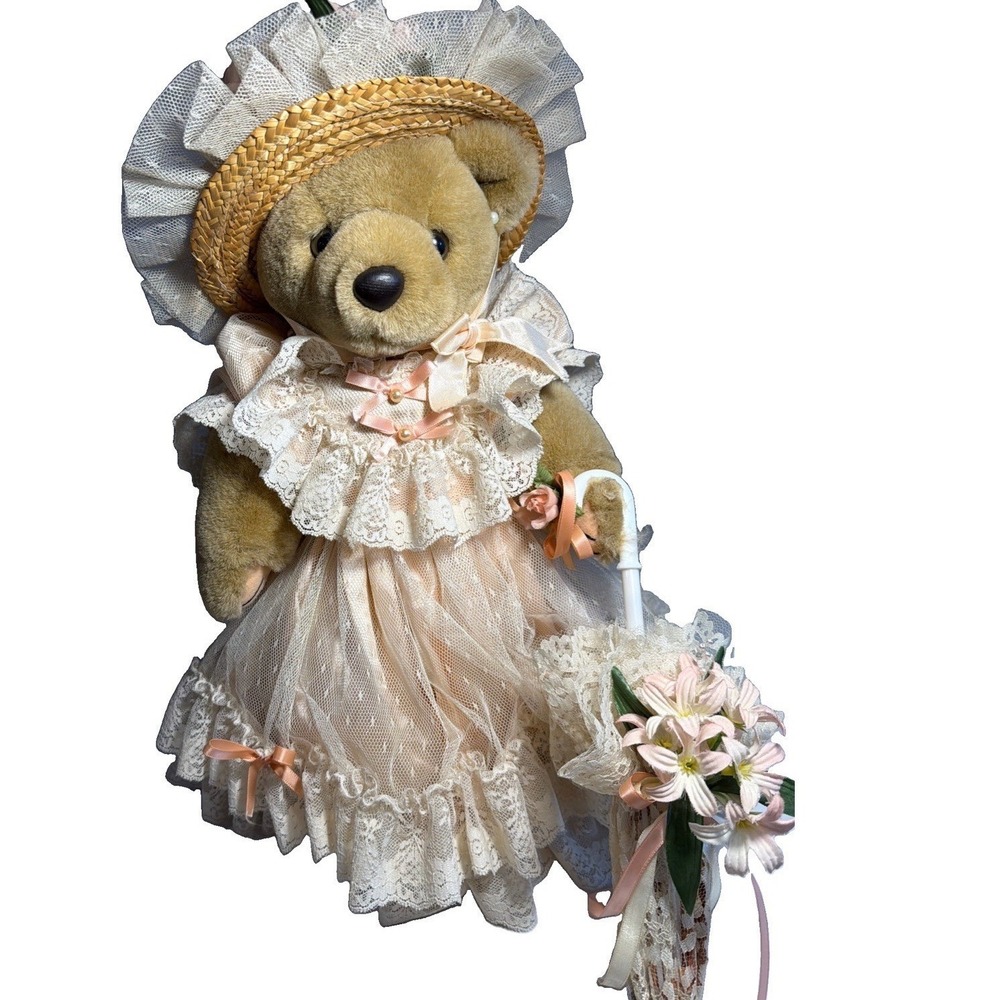 Bearly People 1987 Vintage 16" Jointed Stuffed Teddy Bear Plush